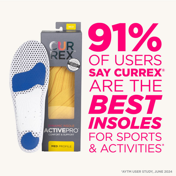 91% of users say CURREX® are the best insoles for sports & activities*
*AYTM User Study, June 2024 #profile_low