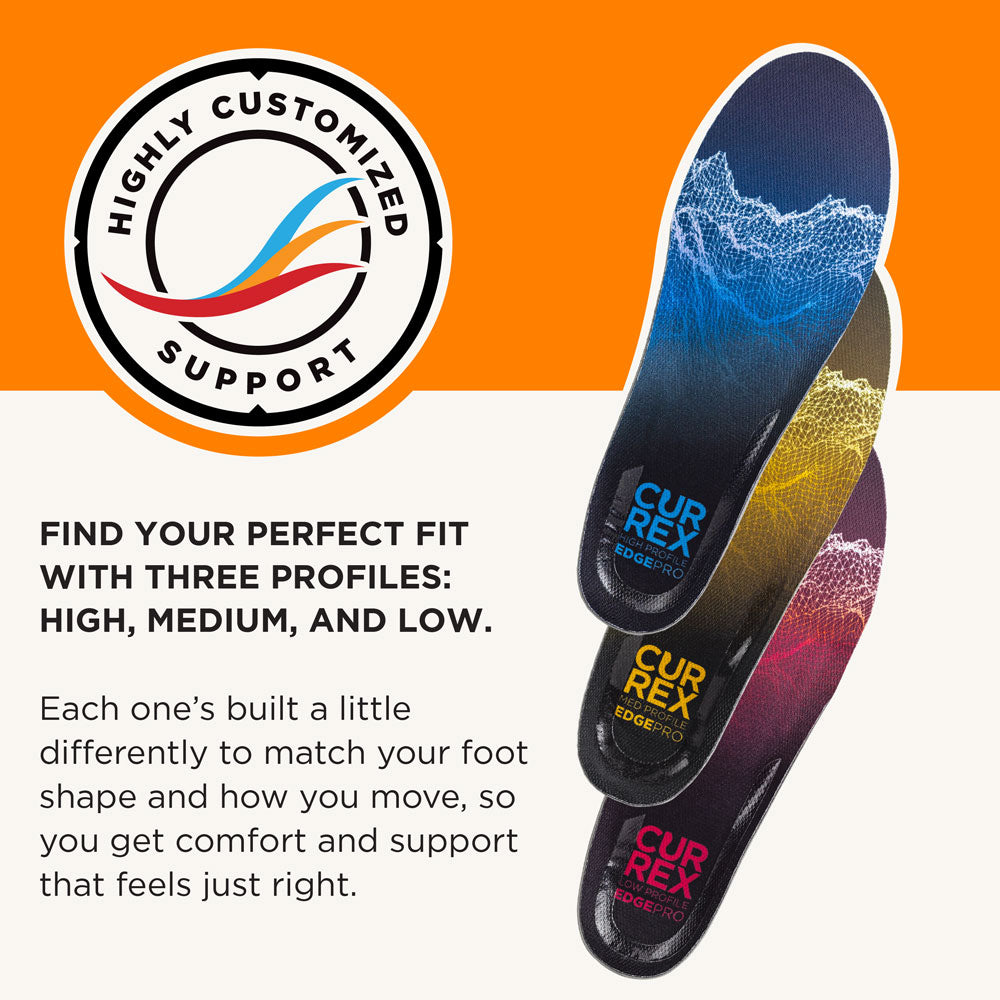 Highly customized support. Find your perfect fit with three profiles: HIGH, MEDIUM, and LOW.
Each one’s built a little differently to match your foot shape and how you move, so you get comfort and support that feels just right. #profile_low