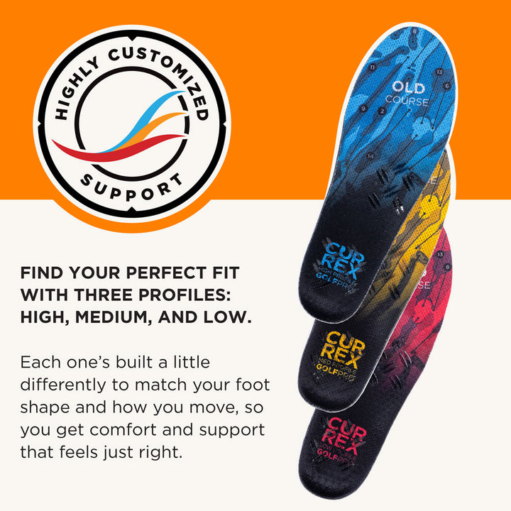 Highly customized support. Find your perfect fit with three profiles: HIGH, MEDIUM, and LOW.
Each one’s built a little differently to match your foot shape and how you move, so you get comfort and support that feels just right. #profile_medium