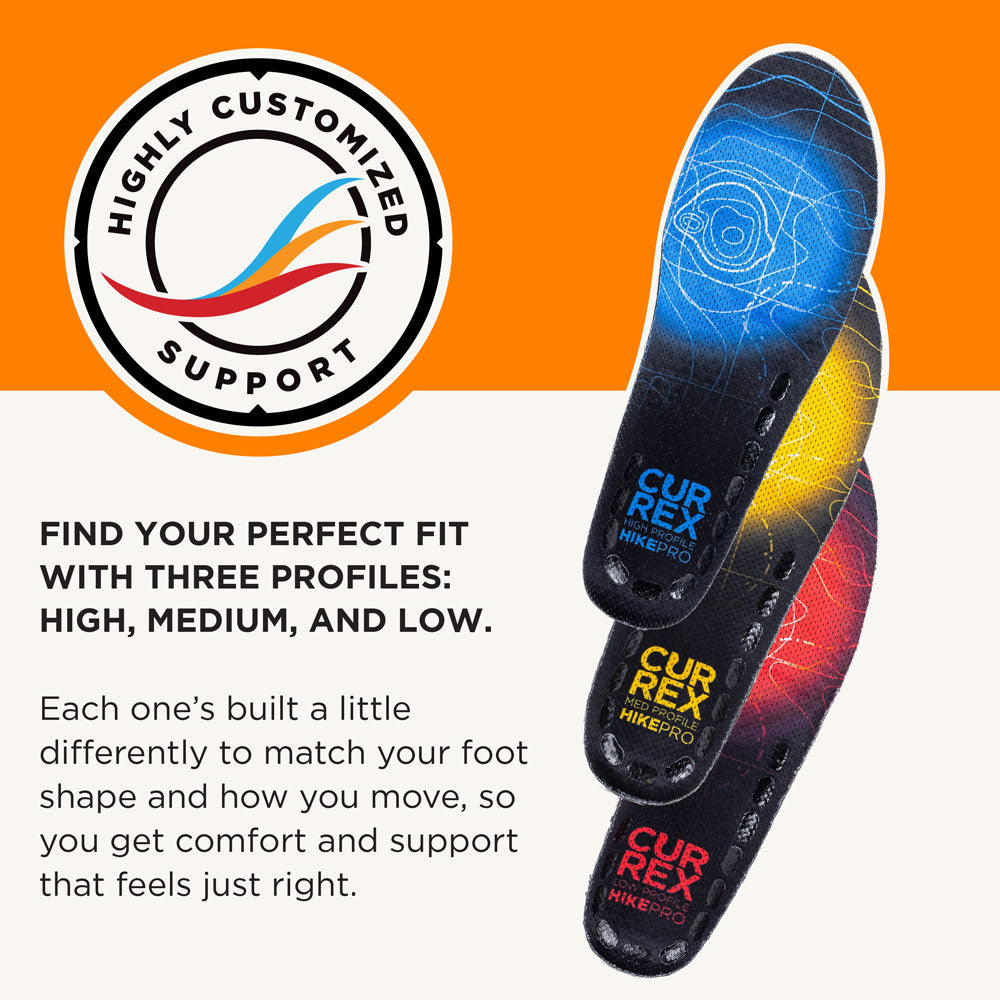 Highly customized support. Find your perfect fit with three profiles: HIGH, MEDIUM, and LOW.
Each one’s built a little differently to match your foot shape and how you move, so you get comfort and support that feels just right. #profile_medium