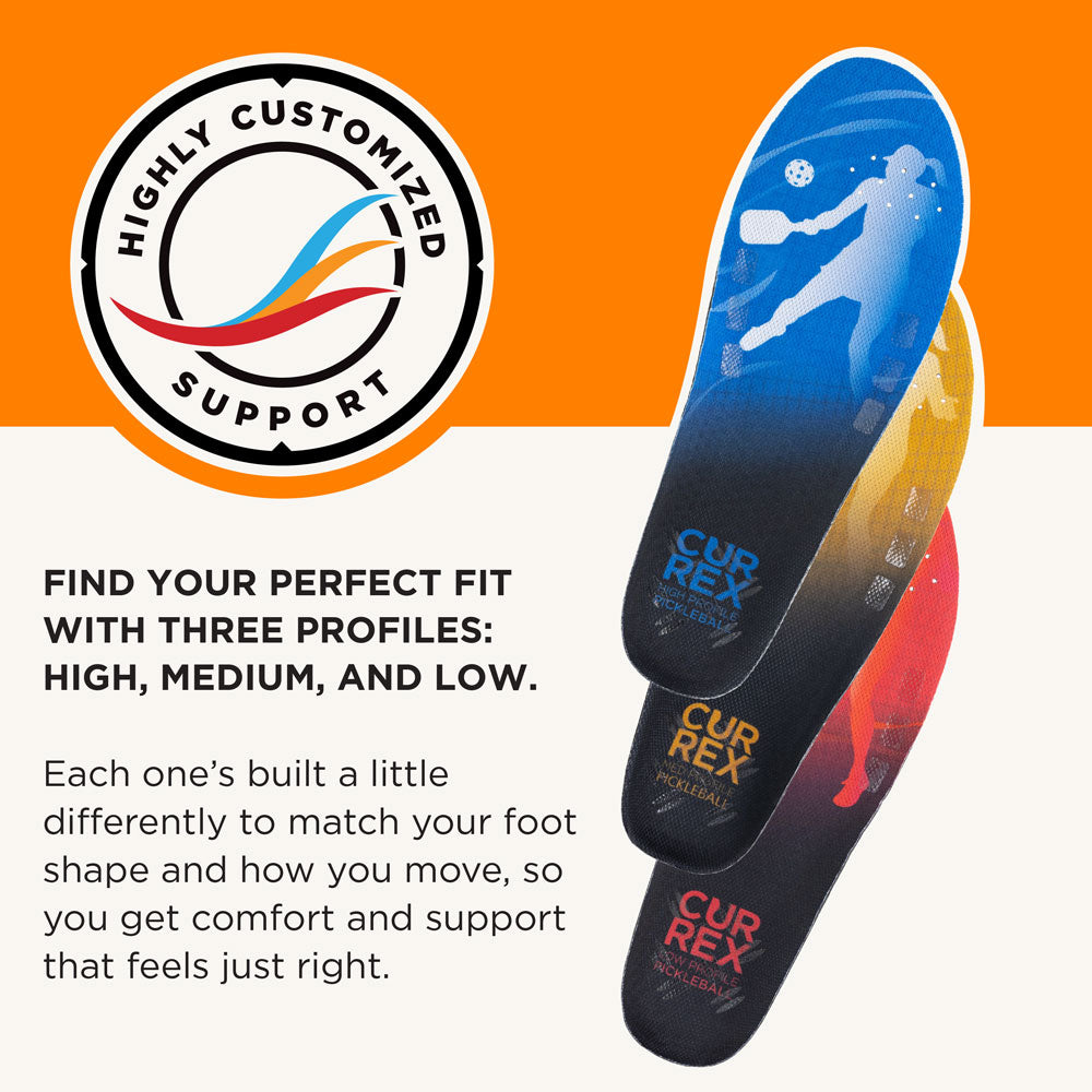 Highly customized support. Find your perfect fit with three profiles: HIGH, MEDIUM, and LOW.
Each one’s built a little differently to match your foot shape and how you move, so you get comfort and support that feels just right.  #profile_medium