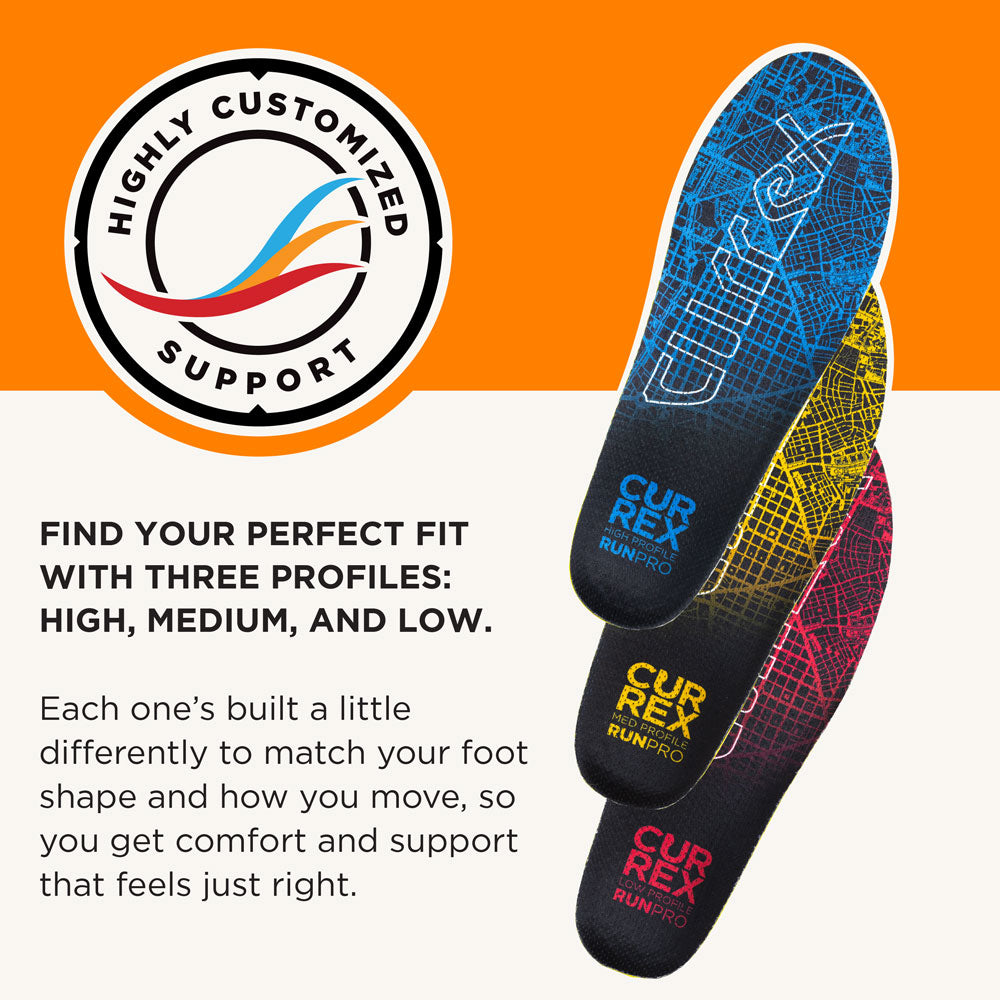 Highly customized support. Find your perfect fit with three profiles: HIGH, MEDIUM, and LOW.
Each one’s built a little differently to match your foot shape and how you move, so you get comfort and support that feels just right. #profile_medium