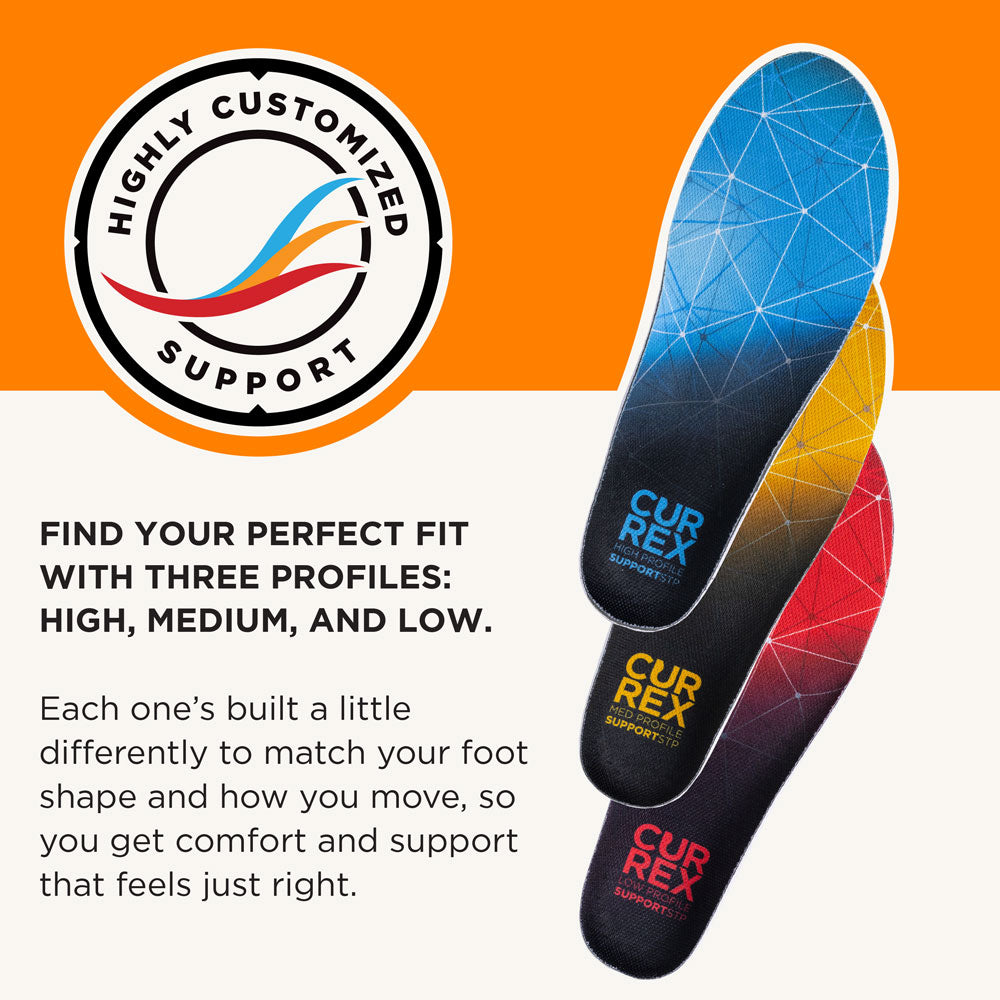 Highly customized support. Find your perfect fit with three profiles: HIGH, MEDIUM, and LOW.
Each one’s built a little differently to match your foot shape and how you move, so you get comfort and support that feels just right. #profile_low