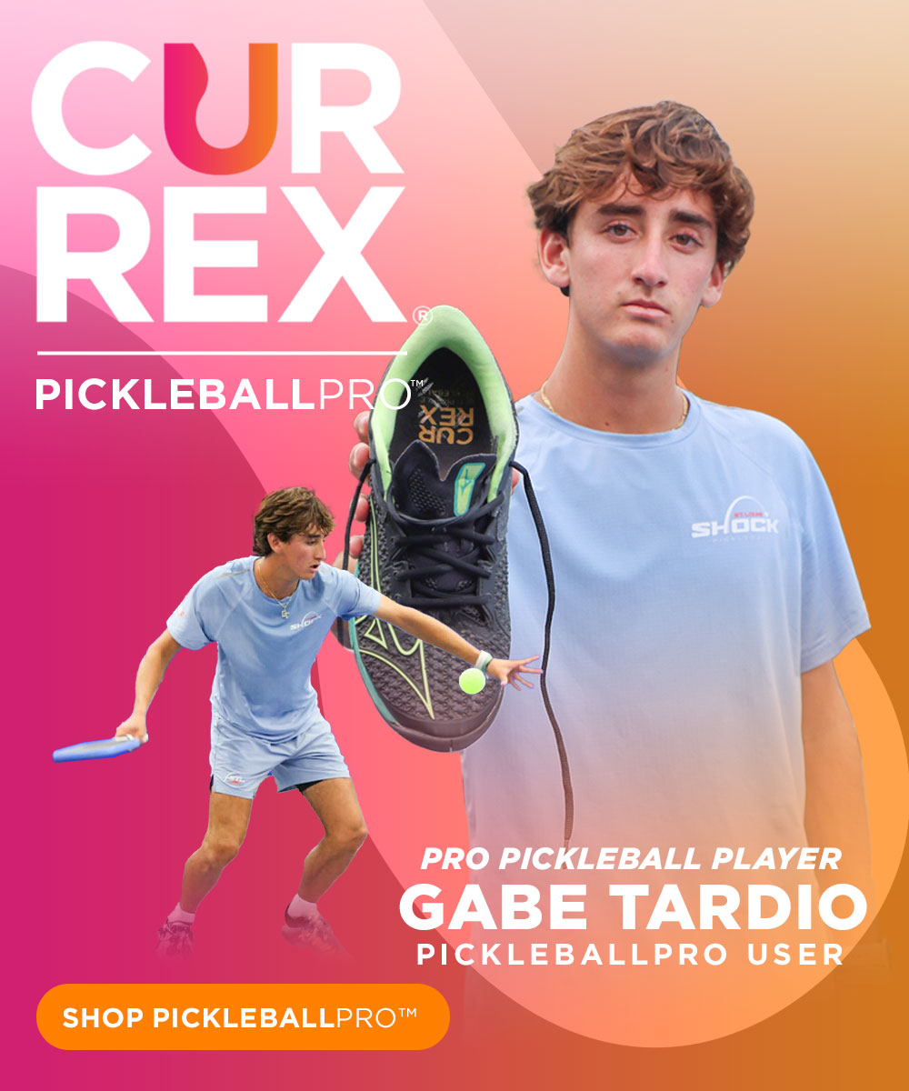 Gabe Tardio - Pro Pickleball Player and PICKLEBALLPRO user. Shop CURREX PICKLEBALLPRO now.