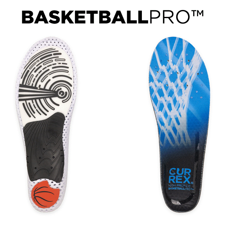 CURREX BASKETBALLPRO: high cooling & springy base layer, energy return forefoot cushioning, vented top cover, multiple super grip zones, firmer dynamic shell, traction lock grippers, standard width, soft & energy absorbing heel cushioning #profile_high