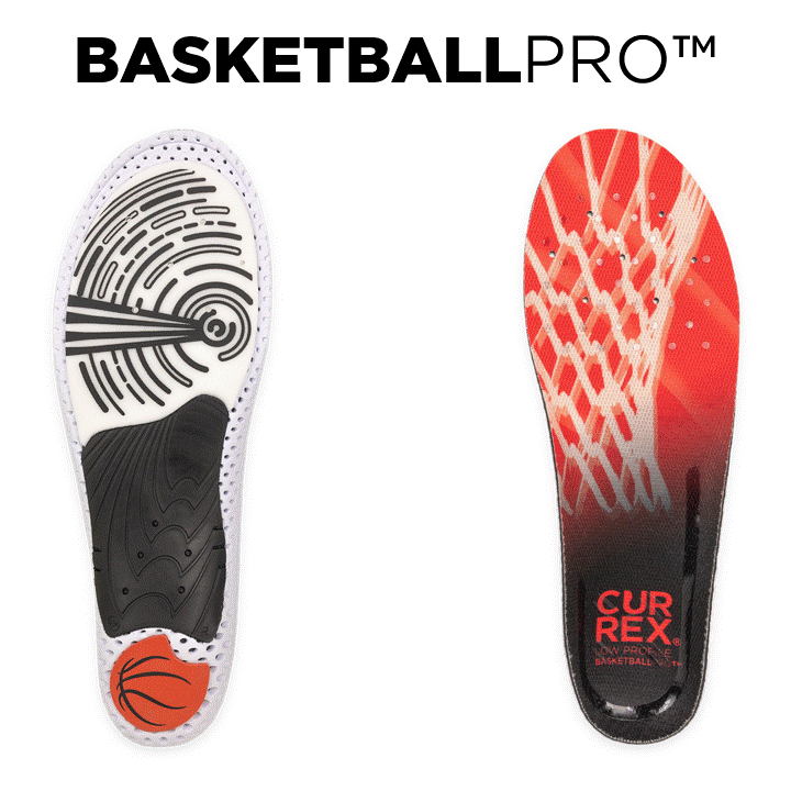 CURREX BASKETBALLPRO: high cooling & springy base layer, energy return forefoot cushioning, vented top cover, multiple super grip zones, firmer dynamic shell, traction lock grippers, standard width, soft & energy absorbing heel cushioning #profile_low