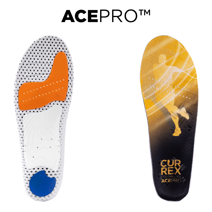 CURREX ACEPRO: dense cushioning base layer, vented top cover, high rebound forefoot cushioning, dynamic shell, multiple supergrip zones, standard width, superior heel cushioning #profile_medium
