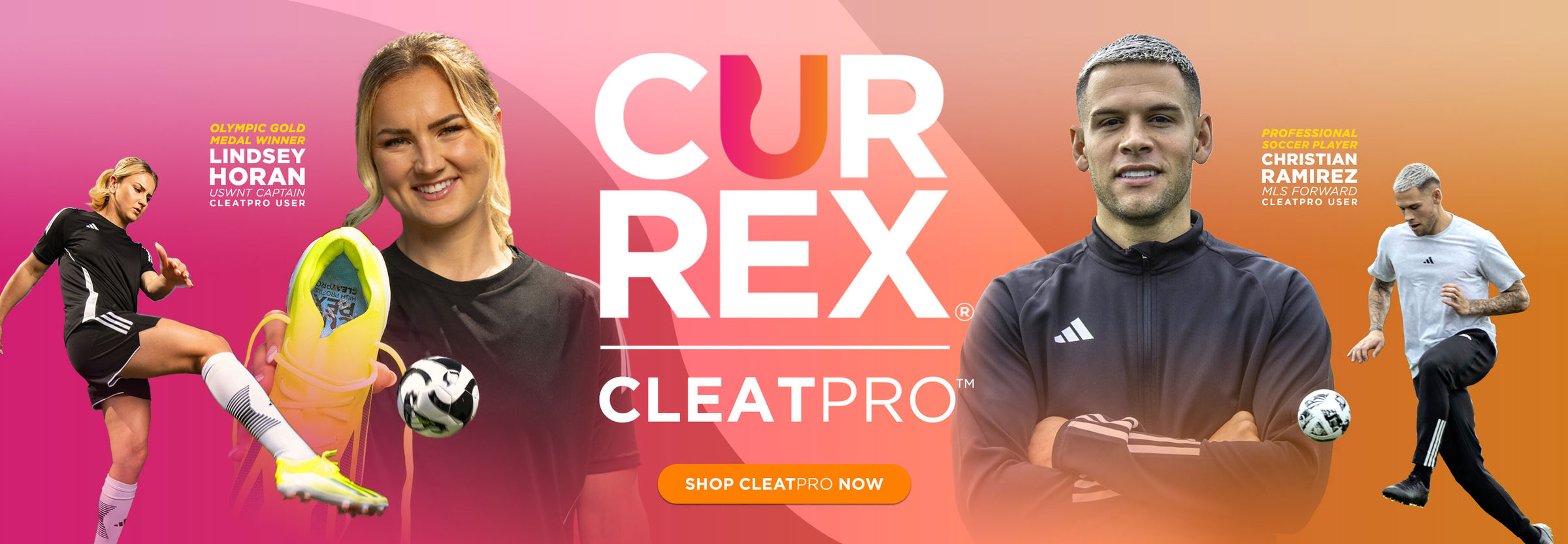 Olympic Gold Medal Winner, Lindsey Horan: USWNT Captain, CLEATPRO User. Professional Soccer Player, Christian Ramirez: MLS Forward, CLEATPRO User. Shop CURREX CLEATPRO insoles now.