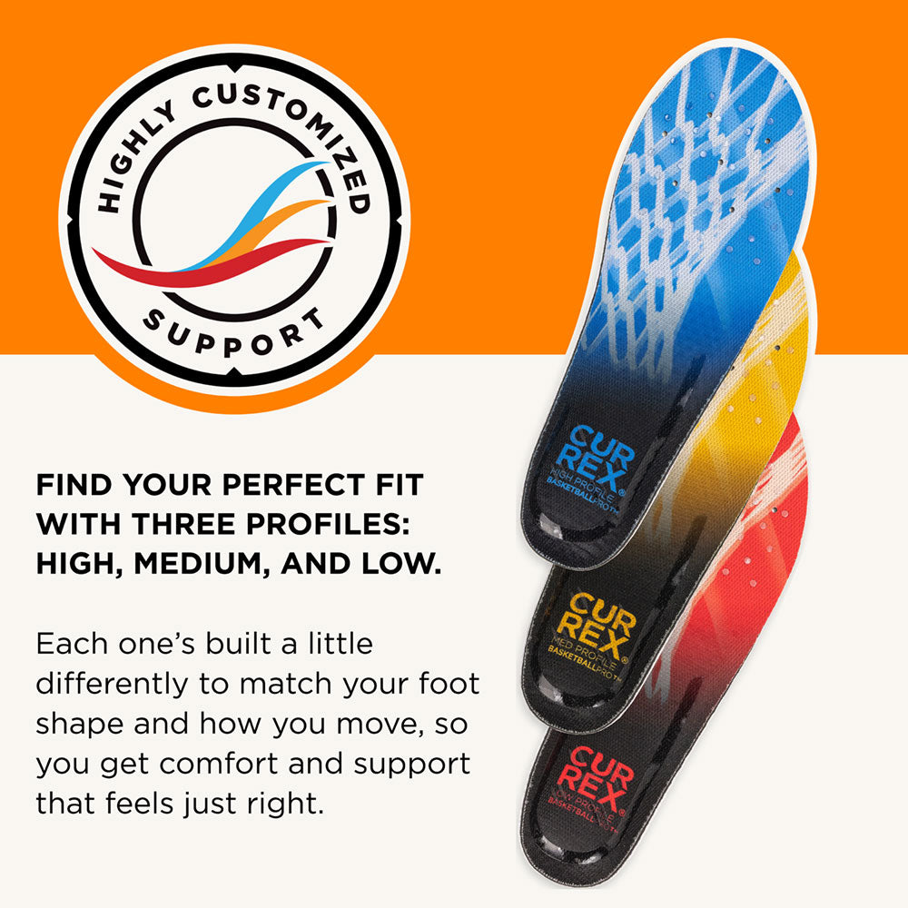 Highly customized support. Find your perfect fit with three profiles: HIGH, MEDIUM, and LOW.
Each one’s built a little differently to match your foot shape and how you move, so you get comfort and support that feels just right.  #profile_high