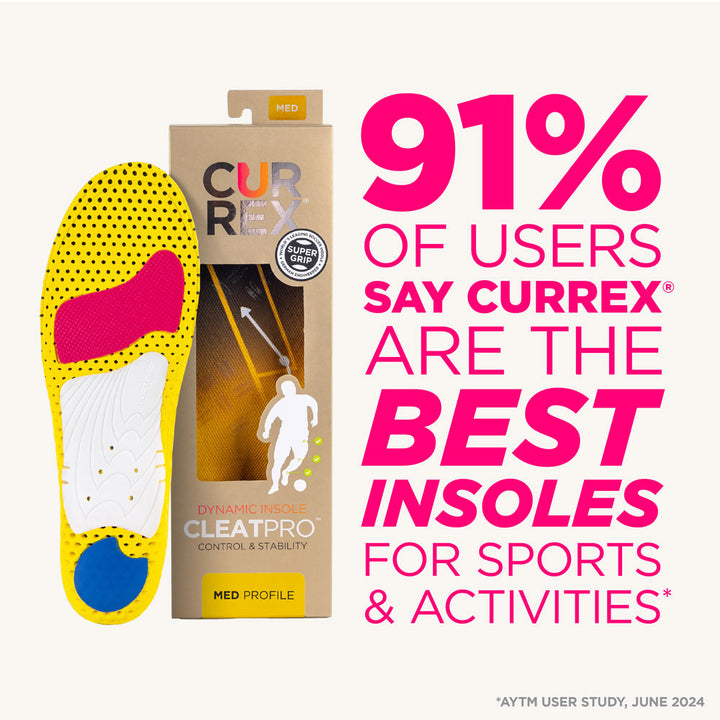 91% of users say CURREX® are the best insoles for sports & activities*
*AYTM User Study, June 2024  #profile_low