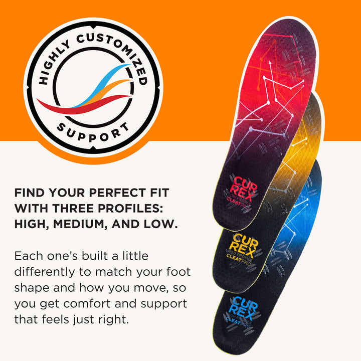 Highly customized support. Find your perfect fit with three profiles: HIGH, MEDIUM, and LOW.
Each one’s built a little differently to match your foot shape and how you move, so you get comfort and support that feels just right. #profile_low