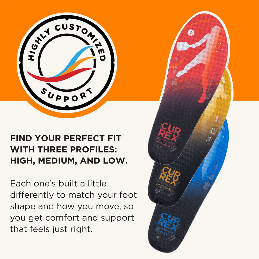 Highly customized support. Find your perfect fit with three profiles: HIGH, MEDIUM, and LOW.
Each one’s built a little differently to match your foot shape and how you move, so you get comfort and support that feels just right.  #profile_medium